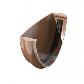Заглушка желоба "KraftBerg" коричневый L