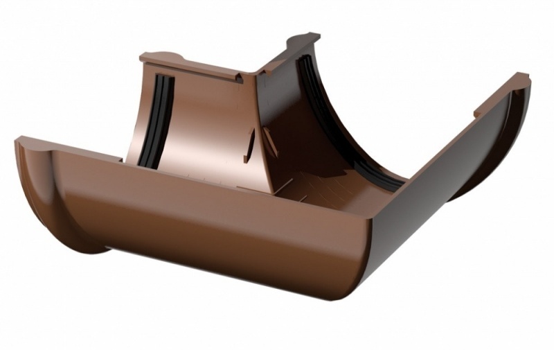 Угол желоба "KraftBerg" коричневый 90° фото 1